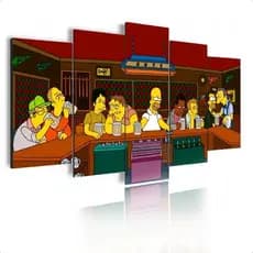 Kit Quadro Decorativo Sala Grande E Quarto Os Simpsons Bar