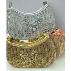 Bolsa de ombro feminina da moda para festa com strass de luxo, adequada para sessão de fotos de festa de casamento
