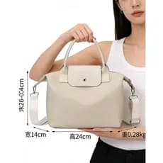 Bolsa Feminina Dobrável de Nylon impermeável com alça Reforçada ,para o trabalho diária