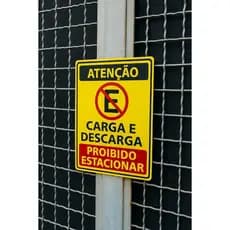 Placa Proibido Estacionar Carga e Descarga – Sinalização para Casa, Garagem ou Comércio 15x20cm