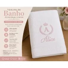 Toalha de Banho Dohler Personalizada Bordada com Nome 70x140cm