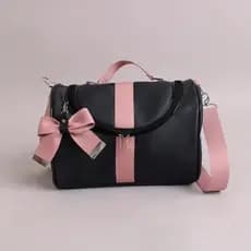 Bolsa Frasqueira PretaTérmica Maternidade Premium Luxo Impermeável com Laço