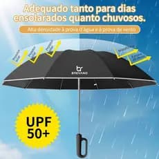 Guarda-chuva Automático Proteção Solar UV Dobrável Anel de Fivela Com Black