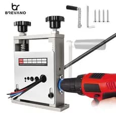 Máquina de stripper de arame manual, ferramenta de stripper de fios de manivela alimentada por broca com 6 canais