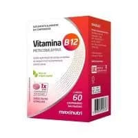 Vitamina B12 Metilcobalamina Mastigáveis Maxinutri - Vegan Frutas Vermelhas, 60 Comp