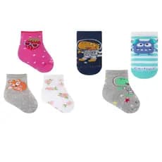 Kit 3 Pares Meias Algodão Infantil Bebê Sortidas Coloridas Masculino e Feminino 17 A 21