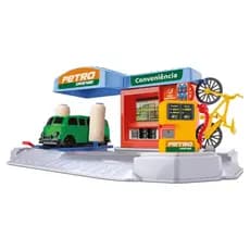 Kit Brinquedo Petro Orange Toys Lava Rápido C/ Carrinho Kombi e Bike