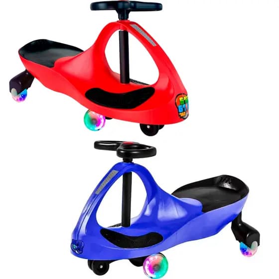 Carrinho De Rolimã Infantil Gira Gira Car Com Luz Led Nas Rodinhas Menino e Menina Fenix Até 100 kg