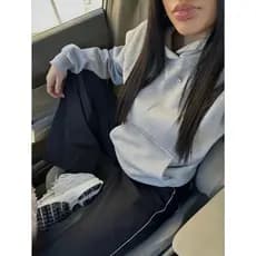 Calça larga feminina folgada basica tactel preta