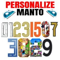 Termocolante para camisas -  Nome e número para personalizar com ferro de passar em casa