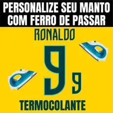 Nome e número seleção copa termocolante seleção Camisa não inclusa