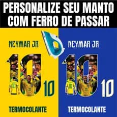 Personalização seleção careta termocolante para camisas personalize em casa