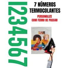7 números termocolantes em DTF para camisas de futebol - personalize com ferro de passar