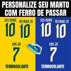 Nome e número termocolante seleção para camisa - personalize em casa com ferro