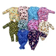 Kit 4 Macacões De Bebê Suedine Estampados 100% Algodão