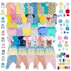 Kit 18 Peças Enxoval Bebê Bodies Calças Extensores Meias Sortido