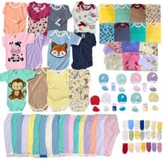 Kit 16 Peças Enxoval Bebê Completo Bodies Calças Toucas Meias Luvinhas Sortido