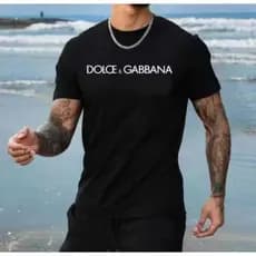 Camiseta Streetwear Estampa D.G Masculina Unissex Malha Algodão