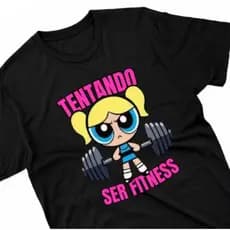 Camiseta Feminina T-Shirt Academia Gym fitness Meninas Super Poderosa streetwear