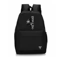 Mochila Escolar Unissex  Neymar Jr em nylon preto Resistente - 4 Estampas disponíveis