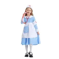 Conjunto De Fantasia De Médico E Enfermeira Infantil Para Dramatização De Halloween