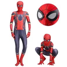 Traje Do Homem-Aranha De Ferro Bodysuit Vingadores Guerra Infinita Spiderman Cosplay Criança Zentai