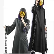 Anime Akatsuki Uchiha Cosplay Traje Tobi Obito Ninja Madara Roupas Role Play Adereços Máscara