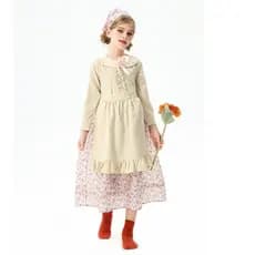 Crianças Halloween Empregada Vestido Vintage Vitoriano Pobre Menina Cosplay Traje