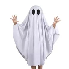 Capa De Halloween Sem Odor , Terno , Pano Para Melhorar A Atmosfera , Fantasma Branca Crianças Pequenas , Roupas