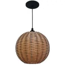 Pendente Lustre Luminária Bola Junco sintético
