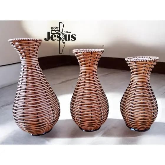 Kit 3 Vaso Decorativo Decoração Mesa-chão