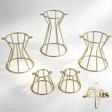 Kit Suporte Boleira Dourado Decorativo Festa Mesa de Bolo Casamento