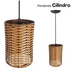Pendente lustre luminária cilindro Teto