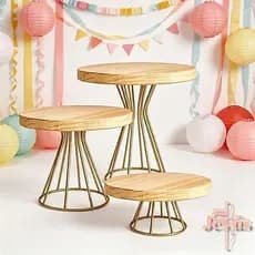 Kit 3 Boleira decorativa suporte para Bolo- Doceira Decoração Aniversário evento