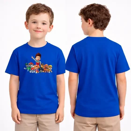 Camiseta Infantil Patrulha Cachorro Youtuber Camisa Infantil Desenho