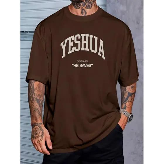 Camiseta Oversized Streetwear Yeshua Jesus Salvação Messias Gospel Unissex