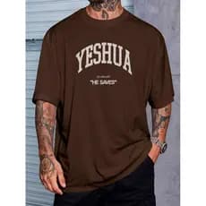 Camiseta Oversized Streetwear Yeshua Jesus Salvação Messias Gospel Unissex