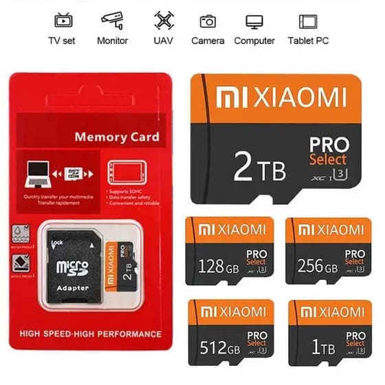 Cartão Micro TF SD class10 De Memória 2TB 1TB 512GB 256GB 128GB U3 Grande Flash Para Laptop Telefone PC Câmera De Vigilâ