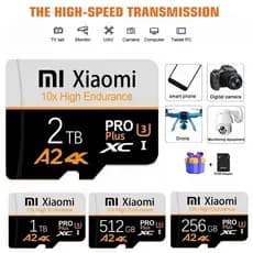 Cartão SD C10 De Alta Velocidade , 2TB , 1TB , 512GB , 128GB , De Memória Flash Micro Para Celular , Computador , Câmera