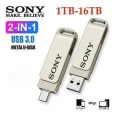 Unidade Flash USB 3.0 1TB 2TB 4TB 8TB 16TB De Metal De Alta Velocidade Tipo-C Pen Drive Para SmartPhone/Tablet/Computado