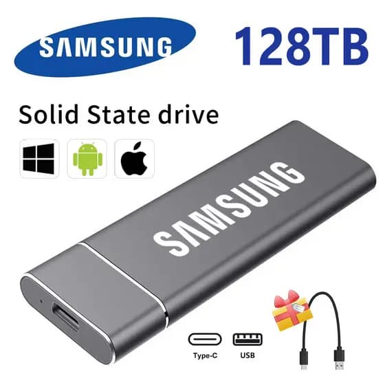 Disco Rígido Externo SSD State Hard Drive 16TB 30TB 60TB 128TB Stick De Memória Portátil Para Notebook , Telefone , PC