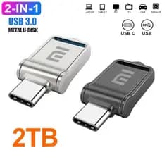 Unidade Flash USB 3.0 De 2TB , Interface Tipo C De Alta Velocidade , Memória Dupla , 256GB , 512GB , 1TB , Bastão Para T