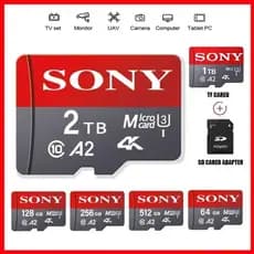 Cartão De Memória De Alta Velocidade Micro SD De 2 Tb 128 Gb 256 512 1 MicroSD TF