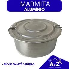 Marmita alumínio polido recipiente para armazenar alimentos n16 1,1 litros