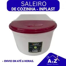 SALEIRO PARA COZINHA COM TAMPA PRATICO E ÚTIL INPLAST