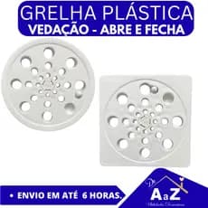 GRELHA RALO 10X10 15X15 DE PLASTICO BRANCO RESISTENTE ABRE E FECHA VEDAÇÃO TOTAL