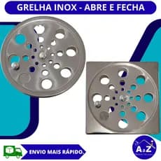 GRELHA RALO 10X10 15X15 DE AÇO INOX RESISTENTE ABRE E FECHA VEDAÇÃO TOTAL