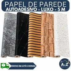 Papel de Parede Autoadesivo Mármore Luxo Porcelanato Ripa 5M Decoração Sala Cozinha Banheiro Quarto