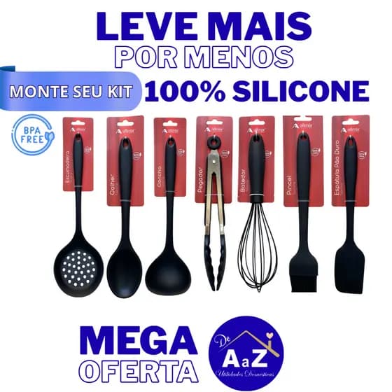 TALHERES UTENSÍLIOS SILICONE DE COZINHA PEÇAS DE SILICONE