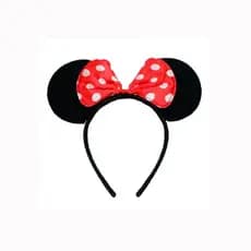 TIARA MINNIE EVA LAÇO TECIDO VERMELHO